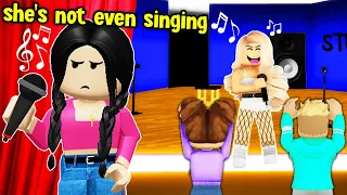 I Let My SISTER Sing With My VOICE Because She's PRETTY in Roblox BROOKHAVEN RP!!