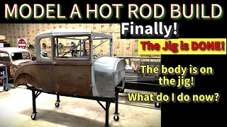 Moving the body to the new Jig! It works! Building a Model A Hot Rod from rusty junk!