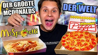 PIZZA UND SPAGHETTI BEIM GRÖßTEN MCDONALDS DER WELT ESSEN🍕🌍