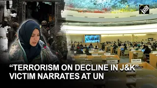 “Perpetrators of terror on decline in J&K…” Victim at UNHRC who lost her hand in terrorist attack