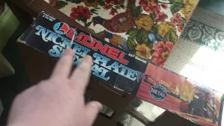 Looking at a vintage Lionel train set.