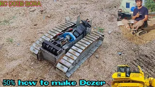 how to make DOZER Komatsu RC D65EX 1/12 Full Video 50%