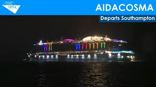 AIDAcosma departs Southampton (28/02/2022)
