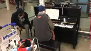 A Homeless Man Plays Sir Elton John's Piano in St Pancras Station