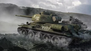 T34 85 rudy. Степи Почти Колобанов. 1 против 4.