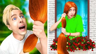 Wearing LONGEST Hair! Relatable Hair Problems and Funny Situations Every Girl Knows by La La Life