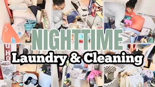 2020 ULTIMATE NIGHT TIME CLEANING MOTIVATION | 2020 RELAXING AFTER DARK LAUNDRY ROUTINE