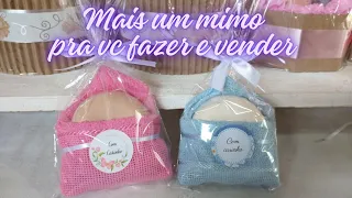 Mais um vídeo da sequência de lembrancinhas com toalhinha e sabonete 🌷🌷🌷