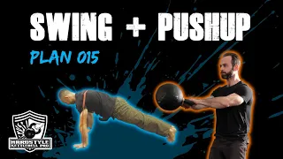 SWING + PUSHUP: Kettlebell and Bodyweight Workout (follow along routine) #kettlebell #calisthenics