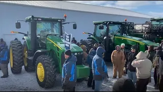 John Deere 8285R, 8225R, 9220, 6220 and 3203 Tractors Sold on KMZ Farms Auction in Ohio 1/7/22