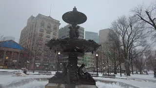Boston Snow Walk | Chinatown to Boston Commons (February 1, 2021)