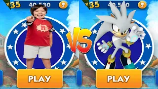 Tag with Ryan vs Sonic Dash - Silver New Character UPDATE Event All Characters Unlocked Combo Panda