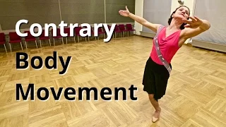 Contrary Body Movement in Dancing and Walking