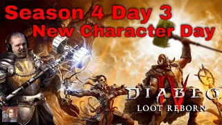 Diablo IV -  Season 4 Day Three!! (New Character Day)