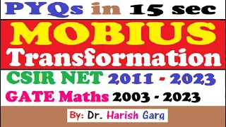 Mobius Transformation | CSIR NET 2011 - 2023 & GATE 2003 - 2023