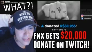CS:GO - FNX gets $20,000 Donation on Twitch!