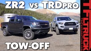 Chevy Colorado ZR2 vs Toyota Tacoma TRD Pro vs World’s Toughest Towing Test