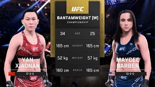 Battle of the Rising Stars: Yan Xiaonan VS Maycee Barber - UFC 5 Fight Breakdown