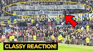 Copenhagen fans send RESPECT banner for Sir Bobby Charlton at Old Trafford | Manchester United News