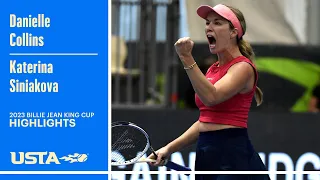 Danielle Collins vs. Katerina Siniakova | 2023 Billie Jean King Cup Finals