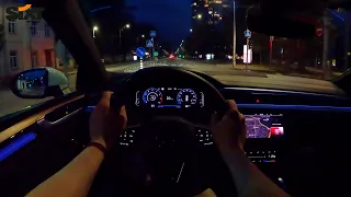 2021 Volkswagen Arteon Night POV Driving: Stunning City Lights & Smooth Ride!