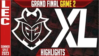 G2 vs. XL - Playoffs - Finals | LEC Summer | G2 Esports vs. EXCEL | Game 2 (2023) Full Game