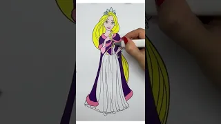 Disney Princess Rapunzel Coloring Page | Coloring Videos | Coloring For Kids #coloring #tangled