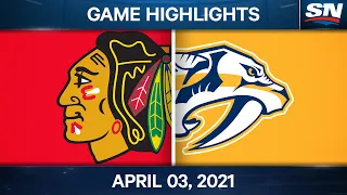 NHL Game Highlights | Blackhawks vs. Predators – Apr. 03, 2021