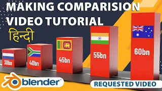 Create 3D comaprision video in Blender #HindiTutorial #Blender3D #EasyTutorial #ComparisionVideo #3D