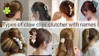 2024 best ladies stylish claw clips||  types of claw clips with nemes/ the trendy for girls 🌼