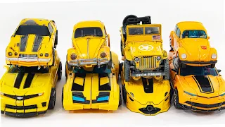 Transformers Betle Camaro B 127 Jeep Cyberverse Bumblebee 8 Vehicles Robot Toys