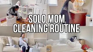 SOLO MOM CLEANING ROUTINE! EXTREME CLEAN WITH ME 2022 | REAL LIFE CLEANING MOTIVATION | Nia Nicole