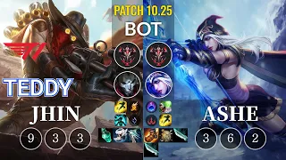 T1 Teddy Jhin vs Ashe Bot - KR Patch 10.25