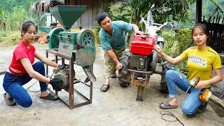 TIMELAPSE: Genius girl repairs and restores tractor and grain separator engines