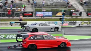 Stunami Racing Fastest Mazda Protege in the World!!! 6.92 192Mph Rotary Power