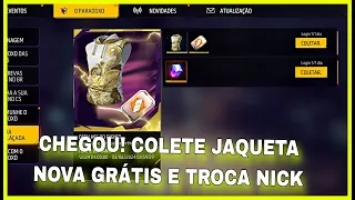 AGORA VENHO! COLETE NOVA JAQUETA (SUAVIDADE DO DRAGÃO) DE GRAÇA E TROCA NICK LEI DO FRIFAS FREE FIRE