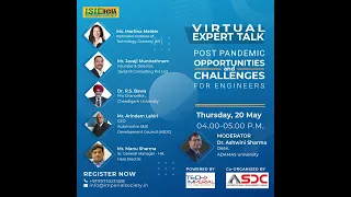 Virtual Expert Talk - Post Covid Career Opportunities and Challenges to Engineering Field
