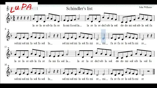 Schindler's list - Giornata della memoria - Flauto - Note - Spartito - Karaoke -Canto - Instrumental
