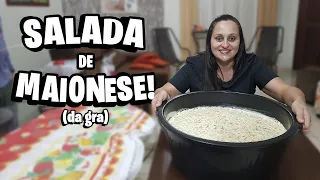 SALADA DE MAIONESE. Maionese da Gra. Receita para 100 pessoas  @deliciasdagra