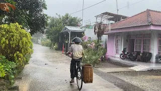 Heavy Rain and Strong Wind in Village Green Life | Fall Asleep To The Sound Of Rain and Thunder