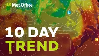 10 Day Trend – low pressure arrives but will it stay for long?