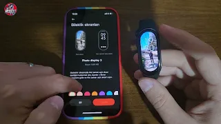 Xiaomi Mi Band 8 Ekrana Galeriden Fotoğraf Koyma Tema Değiştirme