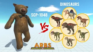 SCP-1048 (Mod) vs DINOSAURS (T-rex, Spinosaurus) - Animal Revolt Battle Simulator