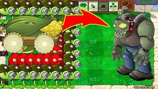 99 Gatling Pea Cob Cannon vs 999 Gargantuar - Plants vs Zombie minigame Zombotany 2