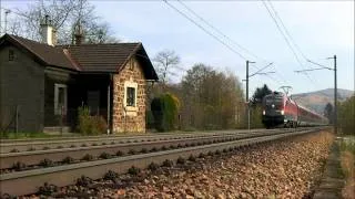 ÖBB Railjet trains on the Western Railway  (Westbahn) in Austria - Bahn