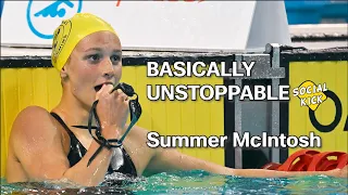 Summer McIntosh 400 Free LCM World Record Swim 3:56.08-  Interview & Race