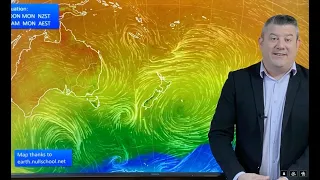 High pressure dominates NZ & Australia - brings showers & wind though