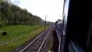 View from the train cabin window - Ukraine