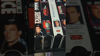 BEHOLD!!!!! my fine Steven Seagal VHS 📼 collection! #stevenseagal #vhs #actionmovies