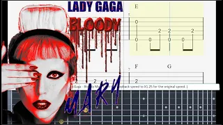 (Best Guitar Lesson) Lady Gaga - Bloody Mary (slow speed for lesson)